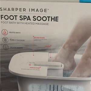 Sharper Image Heated Foot Spa with Bubble Massage - White